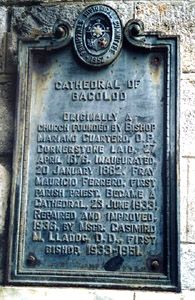 Catrhedral of Bacolod: Originally a Church founded by Bishop Mariano Cuartero, O.P., Cornerstone laid, 27 April 1876. Inaugurated, 20 January 1882. Fray Mauricio Ferrero, first Parish Priest, became a Cathedral, 29 June 1933. Repaired and Improved, 1936, by Msgr. Casimiro M. Lladog, D.D., First Bishop, 1933-1951.
Photo by:: paulperez (2002)